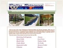 Tablet Screenshot of dallasretainingwalls.com